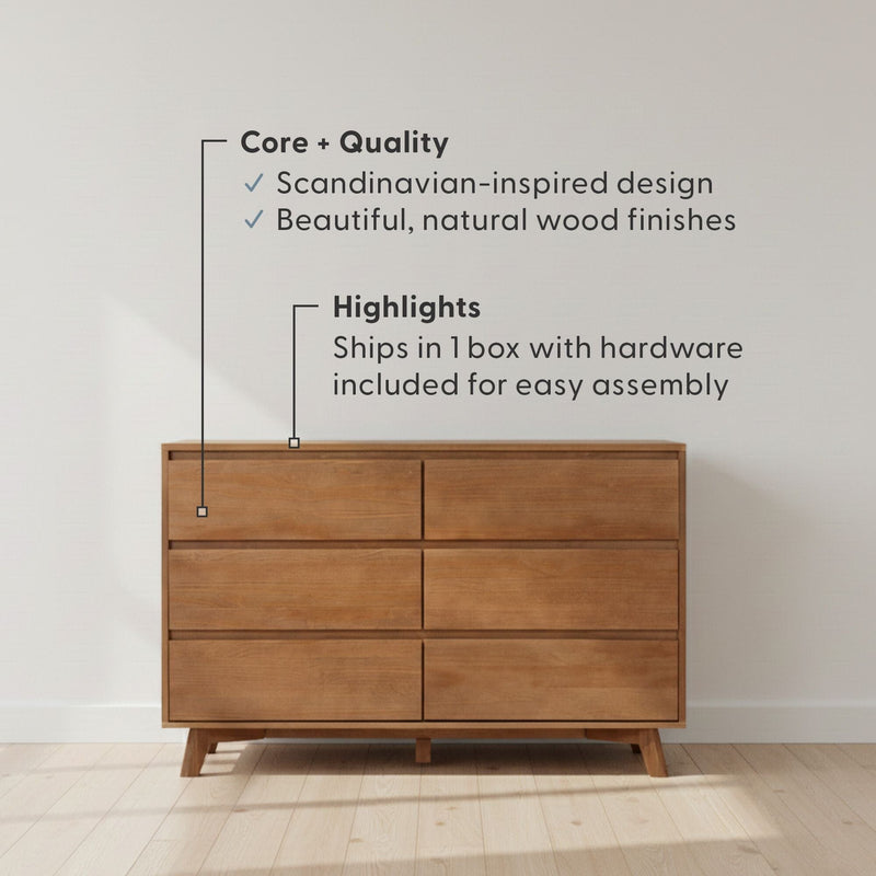 Modern 6-Drawer Dresser Plank+Beam Modern 6-Drawer Dresser Plank+Beam