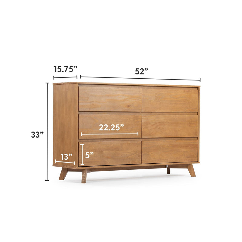 plank and beam modern dresser Plank and Beam Mid-Century Modern 6-Drawer Dresser - Bed Bath & Beyond