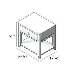 Classic 1-Drawer Nightstand Furniture Plank+Beam 