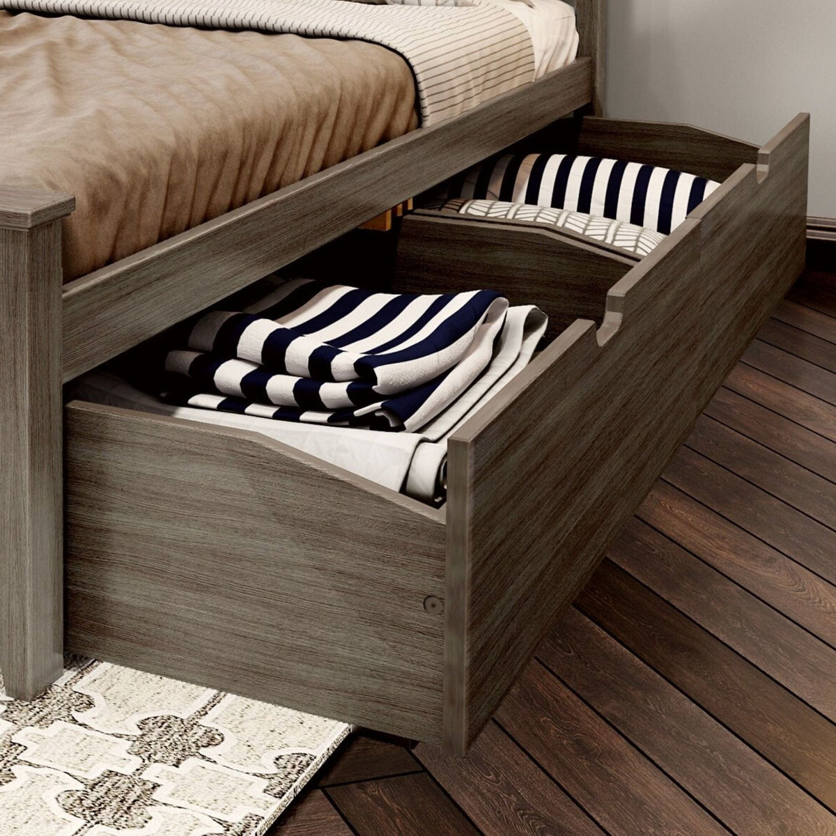 Underbed Storage Drawers for Full XL & Queen Bed Frame – Plank+Beam