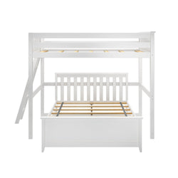 Classic Full Over Full L-Shaped Bunk Bed with Ladder on End Bunk Beds Plank+Beam 