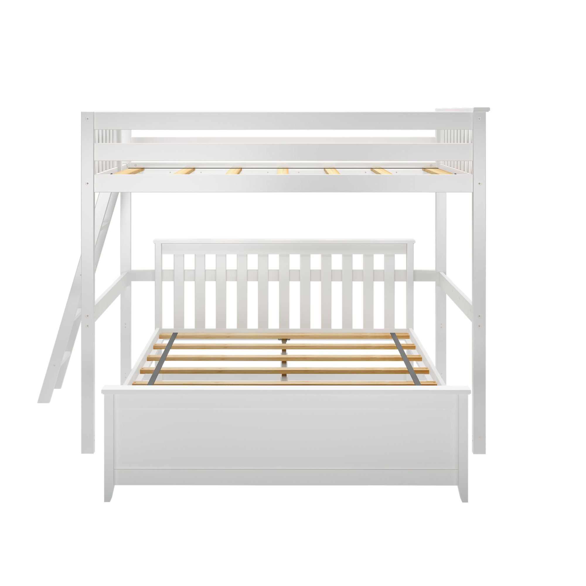 L shaped bunk beds full over queen best sale