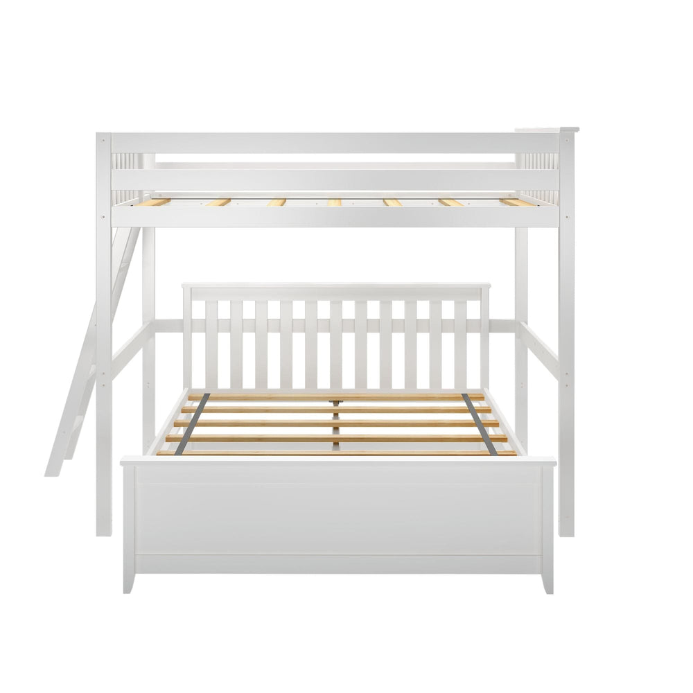 Classic Full Over Queen L-Shaped Bunk Bed with Ladder on End Bunk Beds Plank+Beam 
