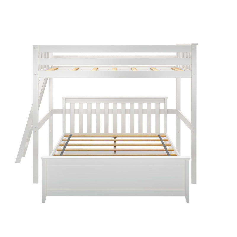 Classic Full/Queen L-Shaped Bunk Bed + Ladder on End Bunk Beds Plank+Beam 