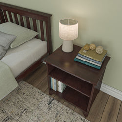 Classic Nightstand with Shelves Nightstand Plank+Beam 