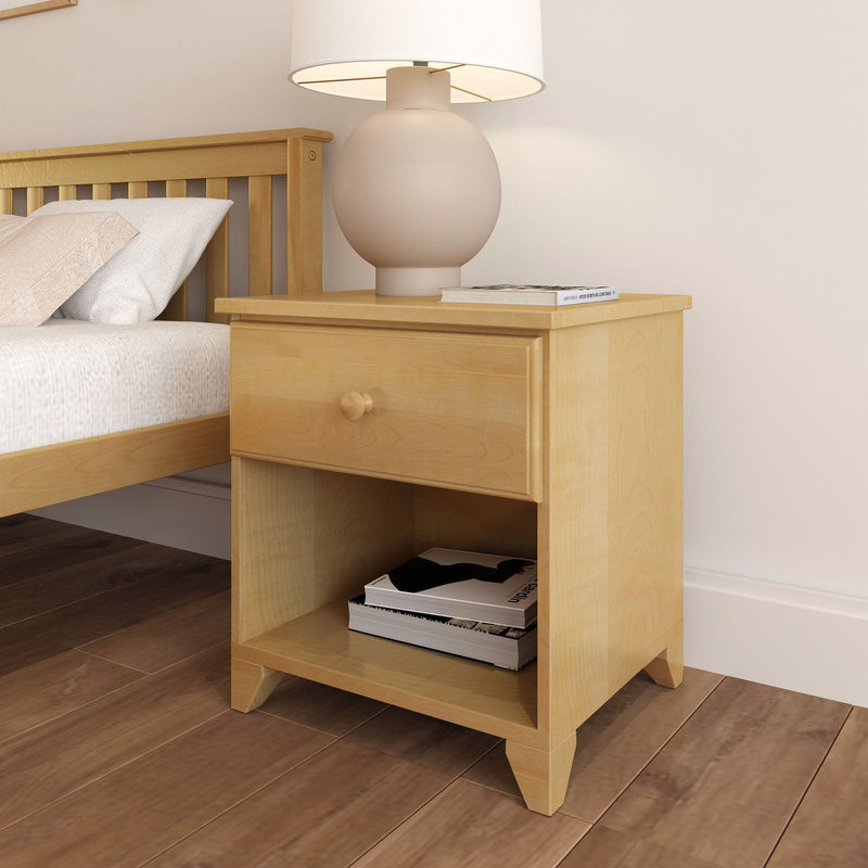 Classic Nightstand with Shelf Nightstand Plank+Beam Natural 