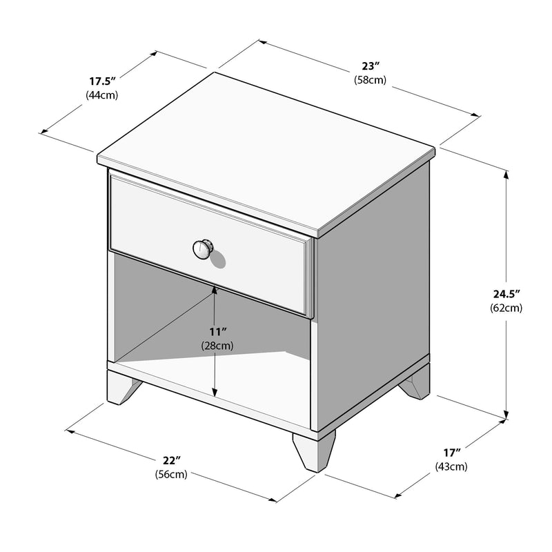 Classic Nightstand with Shelf Nightstand Plank+Beam 