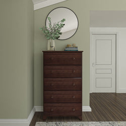 Classic 5-Drawer Tall Dresser Furniture Plank+Beam Espresso 