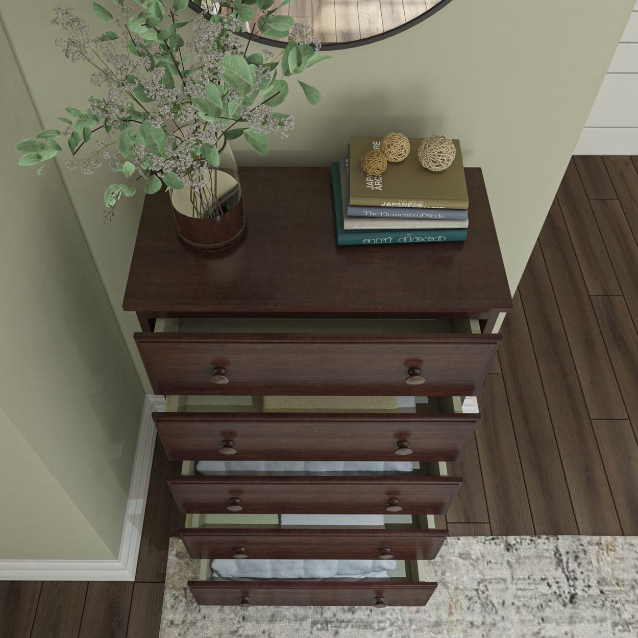 Classic 5-Drawer Tall Dresser Furniture Plank+Beam 