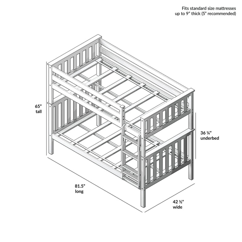 Classic Twin over Twin Bunk Bed Bunk Beds Plank+Beam 