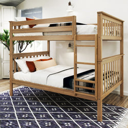 Classic Full over Full Bunk Bed Bunk Beds Plank+Beam Pecan 