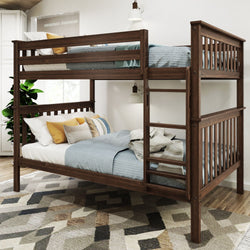 Classic Full over Full Bunk Bed Bunk Beds Plank+Beam Walnut 