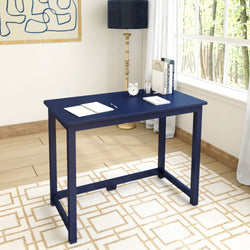 Solid Wood Writing Desk - 39 inches Desk Plank+Beam Blue 
