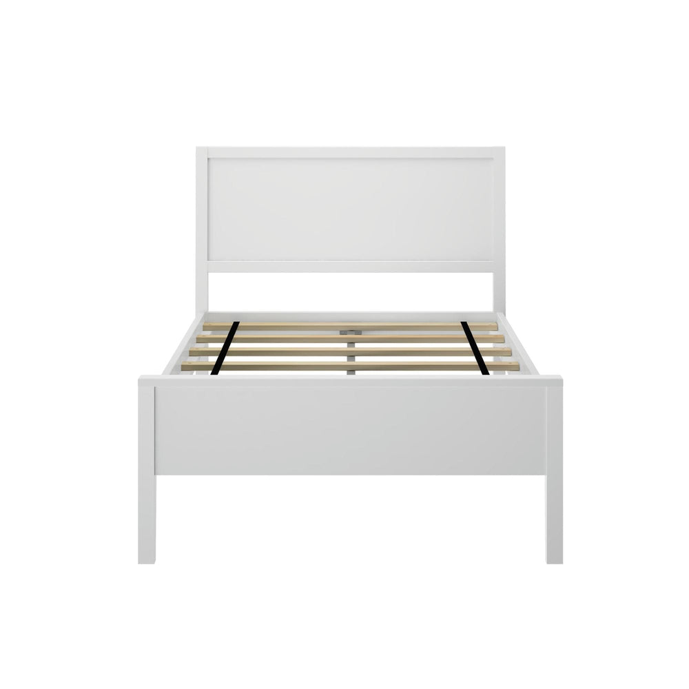 Modern Twin-Size Bed with Panel Headboard Single Beds Plank+Beam 