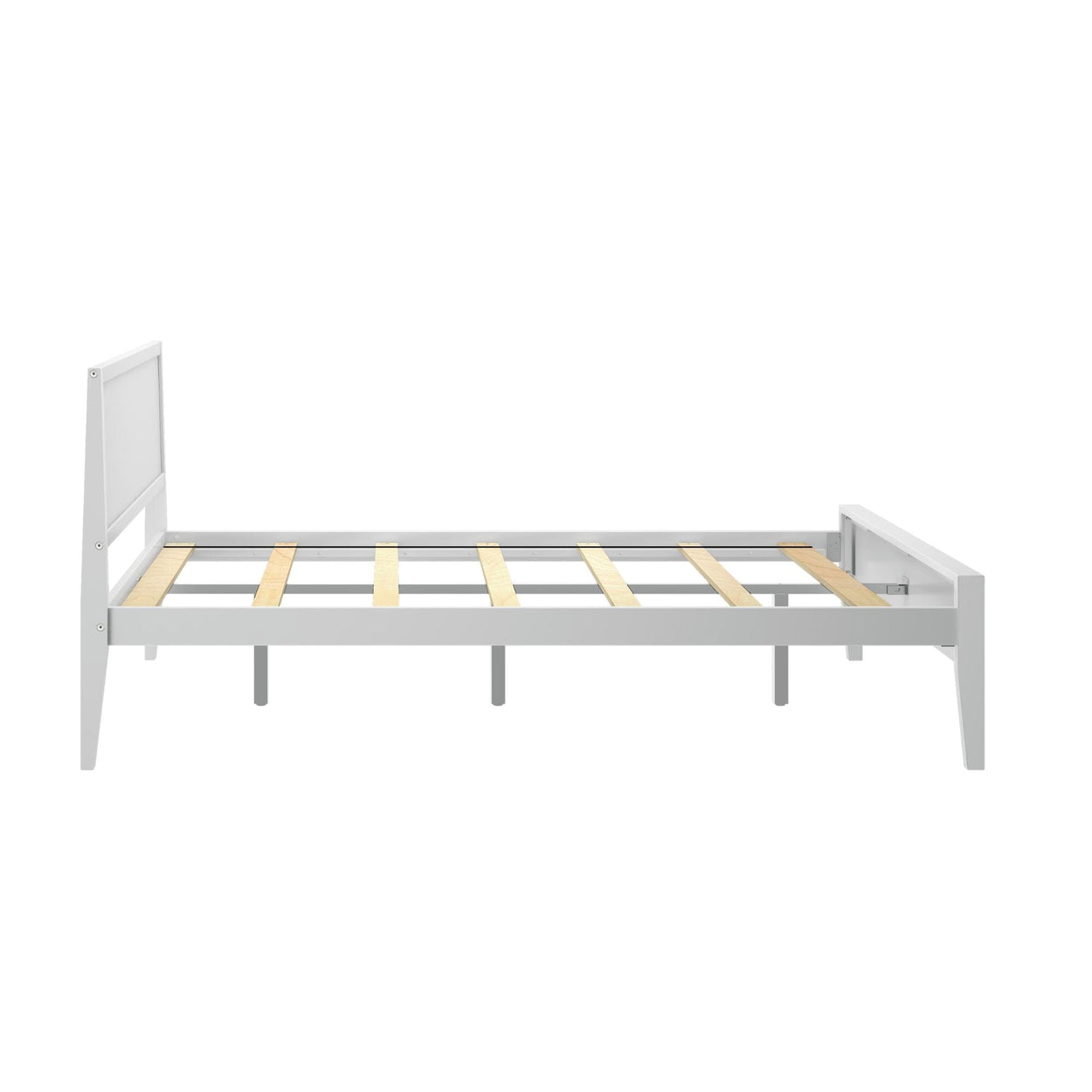 Modern Queen-Size Bed with Panel Headboard Single Beds Plank+Beam 
