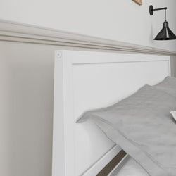 Modern Queen-Size Bed with Panel Headboard Single Beds Plank+Beam 