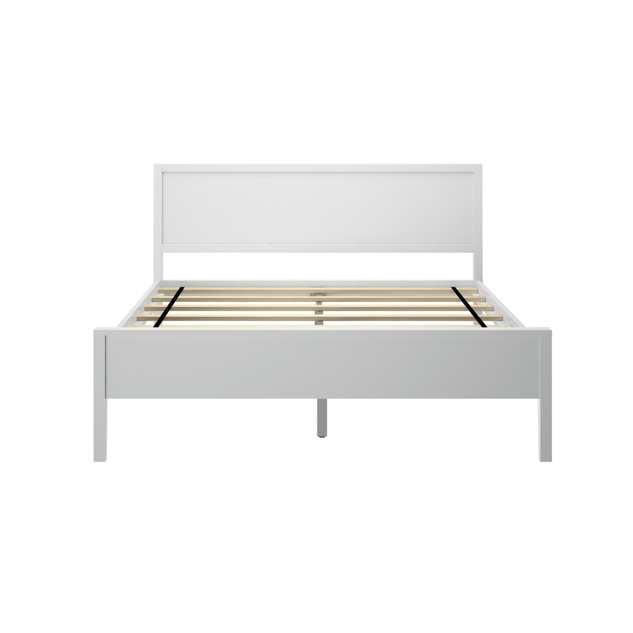 Modern Queen-Size Bed with Panel Headboard Single Beds Plank+Beam 