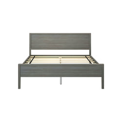 Modern Queen-Size Bed with Panel Headboard Single Beds Plank+Beam 