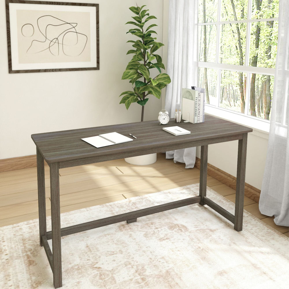 Solid Wood Writing Desk - 55 inches Desk Plank+Beam Clay 