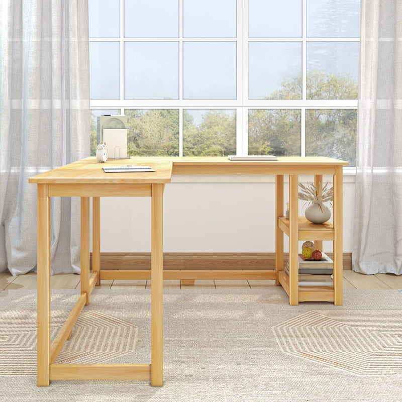 Corner Desk with Shelves Desk Plank+Beam 