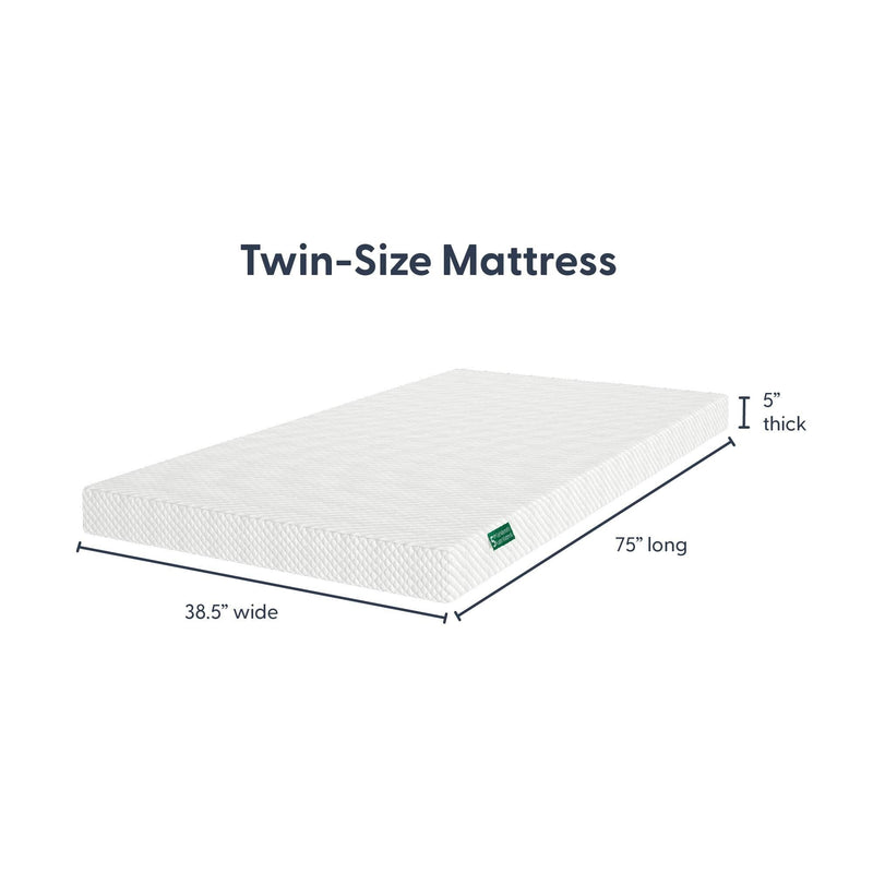 5 Inch Twin Comfort Memory Foam Mattress Mattresses Plank+Beam 