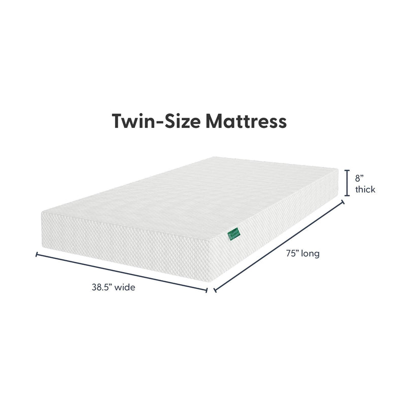 8 Inch Twin Comfort Memory Foam Mattress Mattresses Plank+Beam 