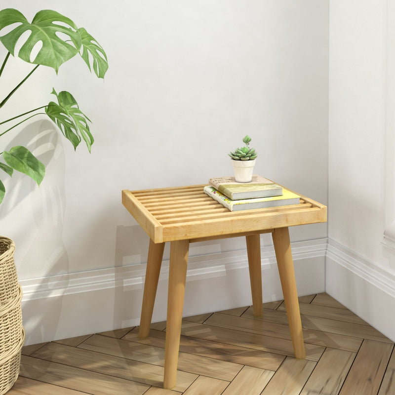 Mid-Century Solid Wood Accent Table - 19" Accessories Plank+Beam Natural 