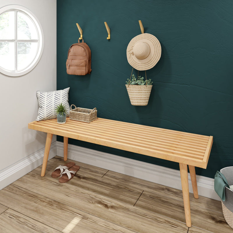 Mid-Century Modern Entryway Bench - 56" Entryway Bench Plank+Beam 