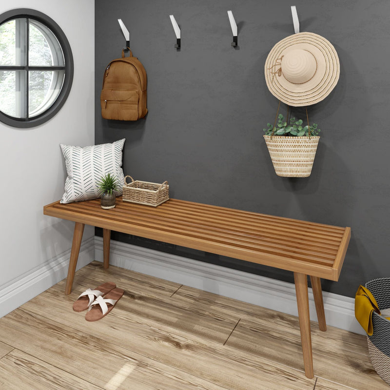Mid-Century Modern Entryway Bench - 56" Entryway Bench Plank+Beam 
