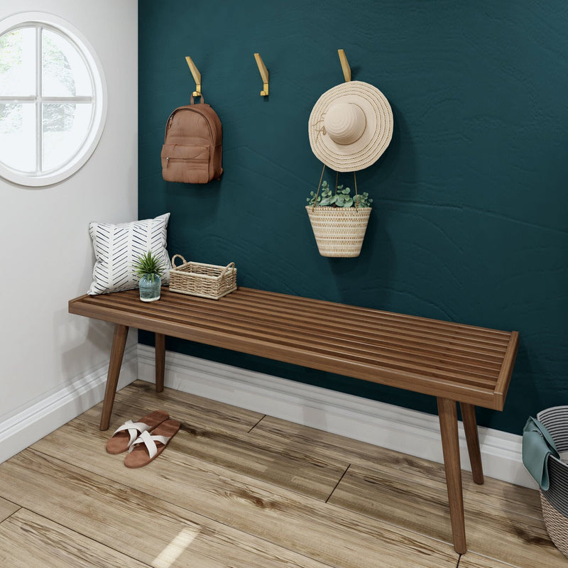 Mid-Century Modern Entryway Bench - 56" Entryway Bench Plank+Beam 