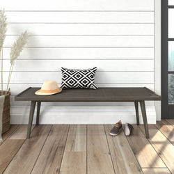 Mid-Century Solid Wood Entryway Bench - 56.25" Entryway Bench Plank+Beam Clay 