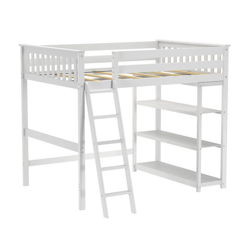 Classic Loft Bed With Bookcase - Full Loft Beds Plank+Beam 
