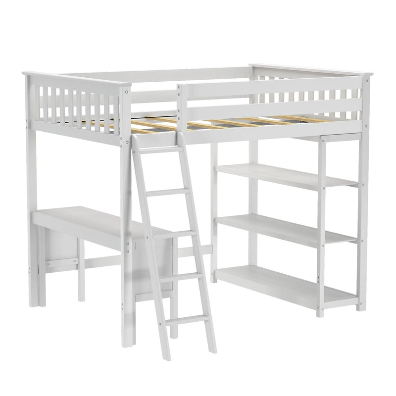 Classic Loft Bed With Bookcase + Desk - Full Loft Beds Plank+Beam 