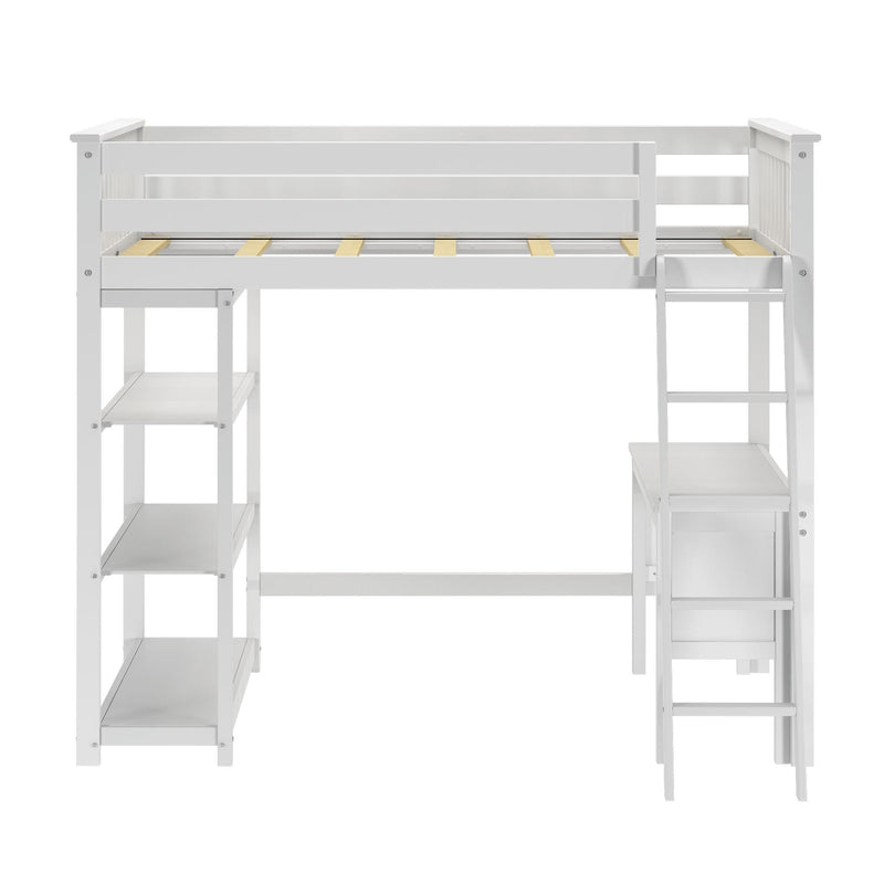 Classic Loft Bed With Bookcase + Desk - Full Loft Beds Plank+Beam 