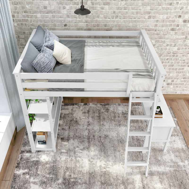 Classic Loft Bed With Bookcase + Desk - Full Loft Beds Plank+Beam 