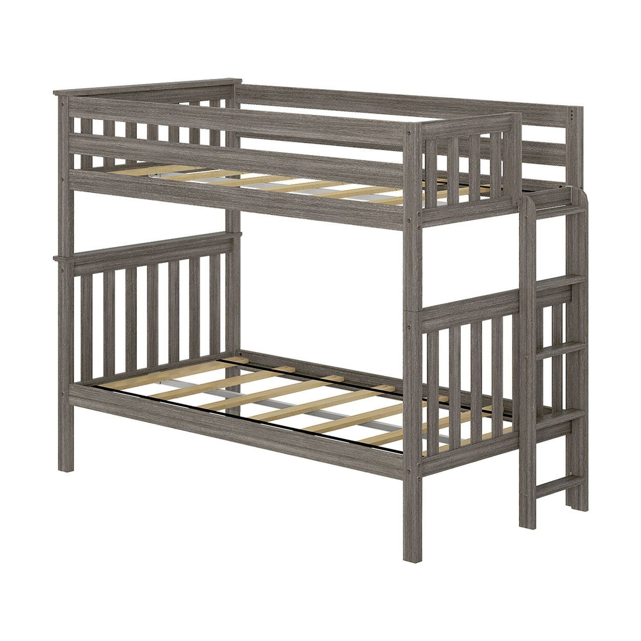Twin over Twin Bunk Bed with Ladder on End Bunk Beds Plank+Beam 