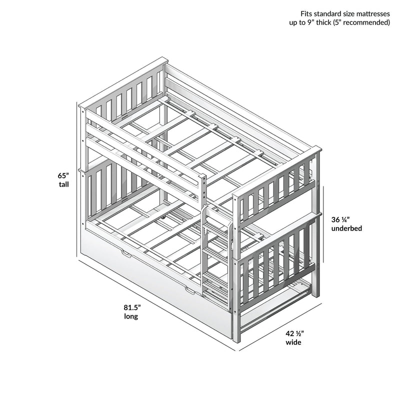 Classic Twin over Twin Bunk Bed + Trundle Bunk Beds Plank+Beam 