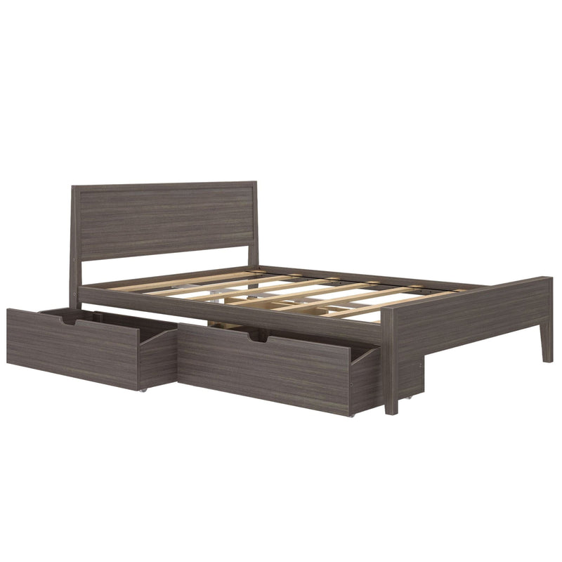 Panel Bed + Storage - Queen Single Beds Plank+Beam 