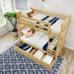 Classic Twin over Twin Bunk Bed + Underbed Storage Bunk Beds Plank+Beam 