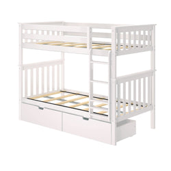 Classic Twin over Twin Bunk Bed + Underbed Storage Bunk Beds Plank+Beam 