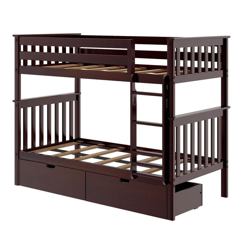 Classic Twin over Twin Bunk Bed + Underbed Storage Bunk Beds Plank+Beam 