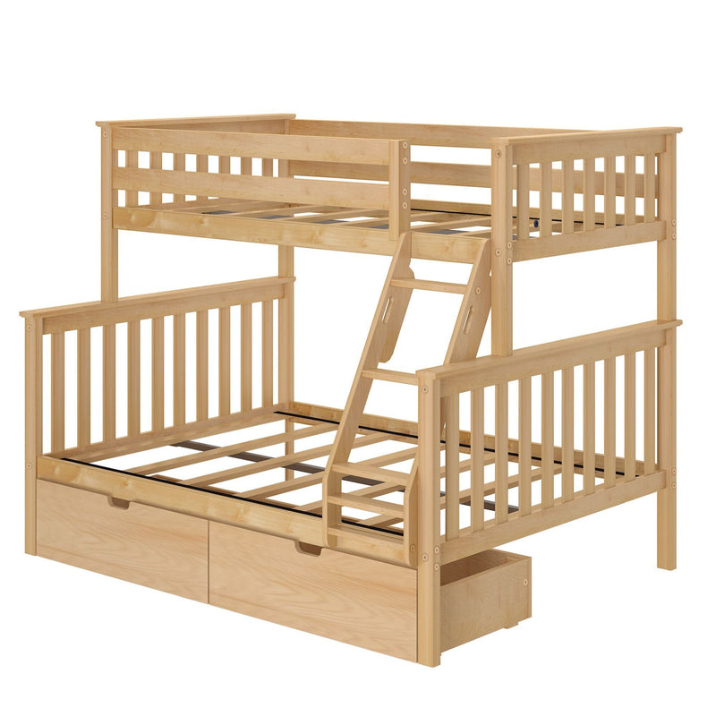 Classic Twin over Full Bunk Bed + Underbed Storage Bunk Beds Plank+Beam 