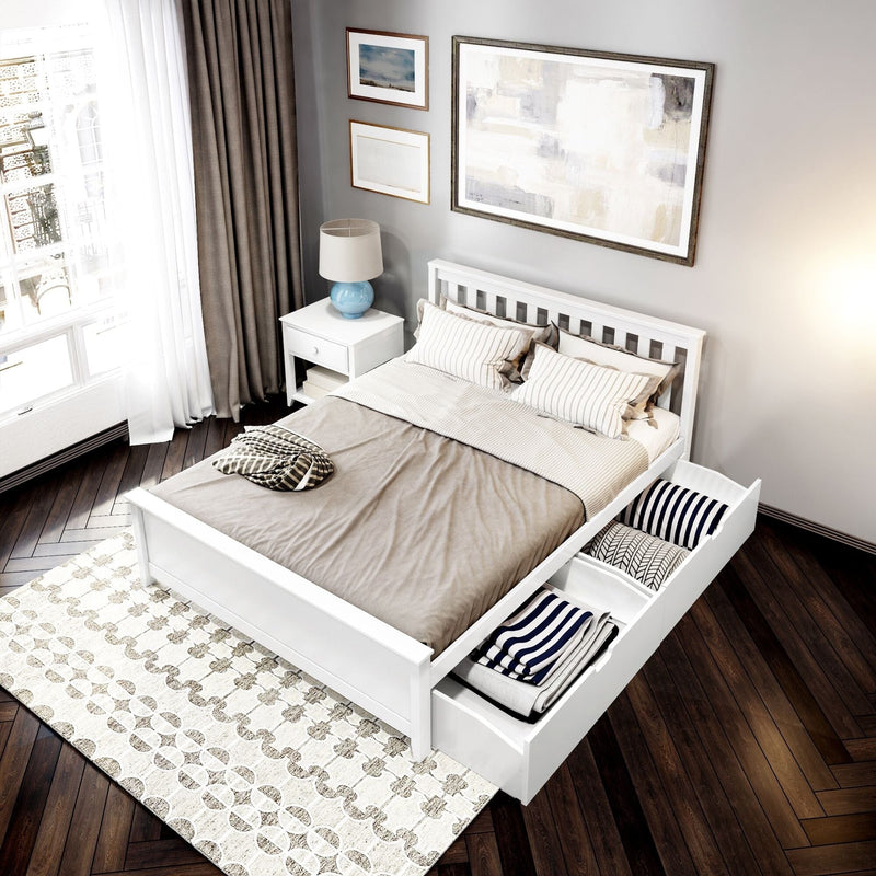 Classic Bed + Storage - Queen Single Beds Plank+Beam 