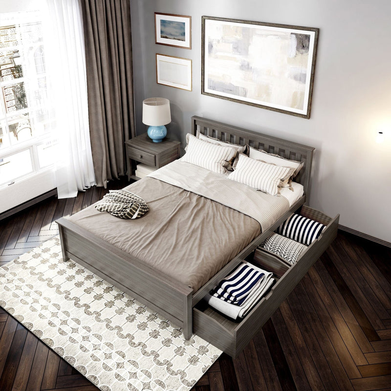 Classic Bed + Storage - Queen Single Beds Plank+Beam 
