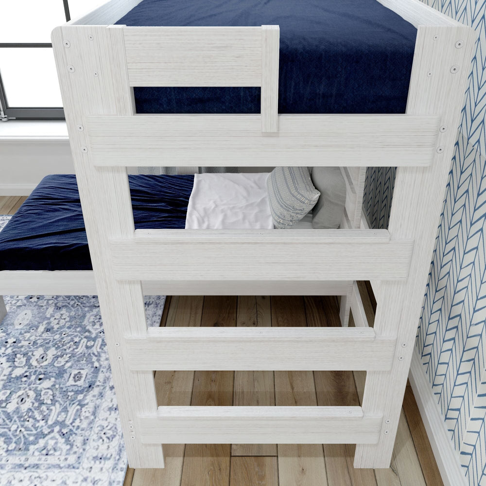 Rustic Twin/Twin L-Shaped Bunk Bed Bunk Beds Plank+Beam 