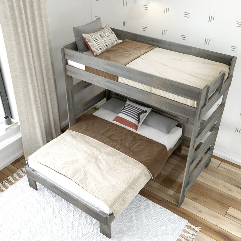 Rustic Twin/Full L-Shaped Bunk Bed Bunk Beds Plank+Beam 