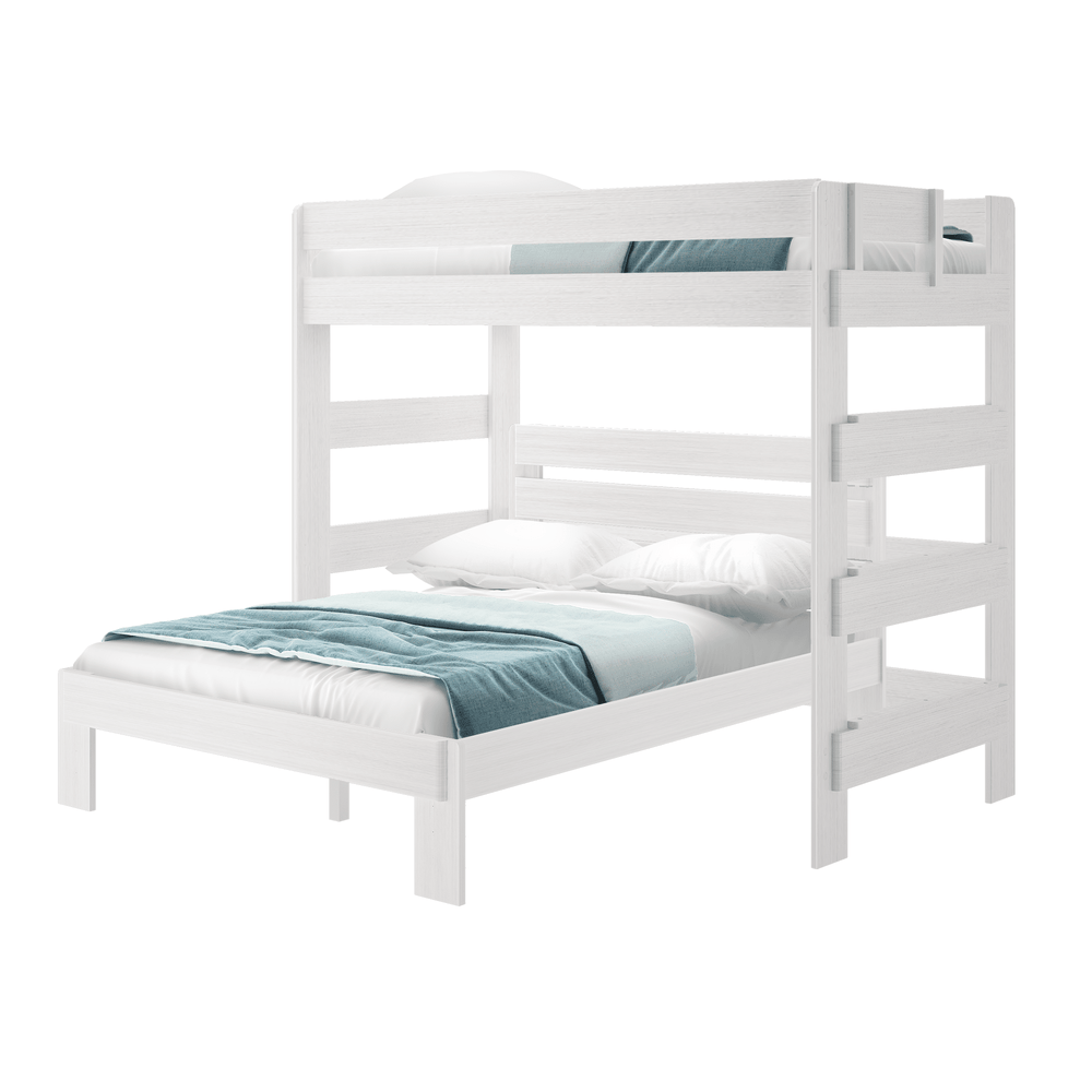 Twin over queen sales bunk bed l shape