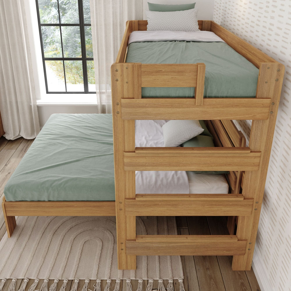 Rustic Twin/Queen L-Shaped Bunk Bed Bunk Beds Plank+Beam 