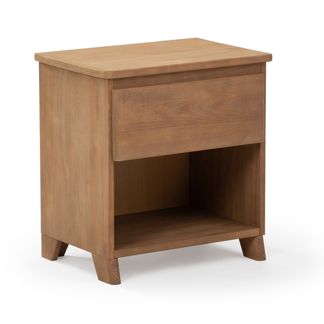 Rustic 1-Drawer Nightstand Furniture Plank+Beam Rustic Pecan 