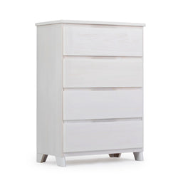 Rustic 4-Drawer Dresser Dresser Plank+Beam White Wash 